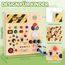 Konijiwa Montessori Spielzeug ab 1 Jahr Busy Board Activity Board Spielzeug ab 2 Jahre Holzspielzeug mit 13 Schalter 24 LED-Leuchten Spielzeug Sensory Learning Toys