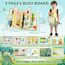Sumtoco Busy Board, Montessori Spielzeug 1 2 3 4 Jahre, 9 in 1 Dinosaurier Quiet Book, Filz Activity Board, Baby Sensorik Lernspielzeug, Motorikspielzeug Jungen Mädchen Kinder, Geschenk für Kinder