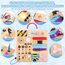23 in 1 Montessori Spielzeug ab 1 jahr Busy Board Activity Board Spielzeug ab 2 jahre Holzspielzeug mit 15 Schalter, 26 LED-Leuchten ,Spieluhr, Schloss, Schnürsenkeln, Reißverschluss Sensory Spielzeug