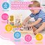 Konijiwa Einhorn Montessori Busy Board Holzspielzeug ab 1 Jahr | Activity Board ab 2 Jahre mit 10 Schaltern & 23 LED-Leuchten | Sensorisches Lernspielzeug für 1-3 Jahre Mädchen