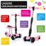 YOLEO 3-in-1 Kinder Roller Scooter mit Abnehmbarem Sitz, PU Räder, Höheverstellbare Lenker für Kleinkinder Jungen Mädchen ab 2 Jahre(Rosa)