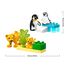 LEGO DUPLO Wildtier-Familien: Pinguine und Löwen – Spielzeug zur Förderung der Feinmotorik für Mädchen & Jungen ab 2 Jahren – Lernspielzeug für Kleinkinder mit 4 Tierfiguren – Geschenkidee – 10442