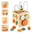 Smartwo Motorikwürfel Montessori Spielzeug ab 1 Jahr, Holzspielzeug Baby ab 18 Monate, 6 in 1 Activity Würfel mit Motorikschleife, Holz Motorikspielzeug 1-2 Jahre, Geschenk für Kleinkinder