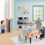 Giant bean Puppenhaus Möbel Holz Set, 36 Teilige Möbel mit 4 Familienpuppen, Puppen Zubehör Spielzeug für Jungen, Mädchen und Kleinkinder 3+ Jahren