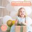 Sweety Fox Montessori Spielzeug ab 1 Jahr - Holz Sortier & Stapelspielzeug, 1 2 3 Jahre -Aktivitäts & Entwicklungsspielzeug aus Holz in Pastellfarben – Montessori - Lernspielzeug für Kleinkinder