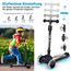 YOLEO Kinderoller Kinderscooter Dreiradscooter mit PU Räder, Reaktionsschnelle Bremsen, 4 Höhenverstellbare, Faltbar Lenker, 50kg Belastbar, für Kleinkinder Jungen Mädchen, ab 3 Jahre (Schwarz)