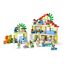 LEGO 10994 DUPLO 3-in-1-Familienhaus, Puppenhaus aus Bausteinen mit Push&Go Auto, 5 Figuren, 2 Tieren und Spielzeug-Lampe, Spielhaus Geschenk für Kleinkinder, Mädchen und Jungen ab 3 Jahren