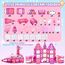 W Wise Block Magnetische Bausteine 101PCS mit Autos, Prinzessin Magnetische Bauklötze, STEM Konstruktionsspielzeug für 3 4 5 6 7 8 Jahre Junge Mädch, Rosa