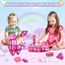 W Wise Block Magnetische Bausteine 101PCS mit Autos, Prinzessin Magnetische Bauklötze, STEM Konstruktionsspielzeug für 3 4 5 6 7 8 Jahre Junge Mädch, Rosa