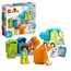 LEGO 10994 DUPLO 3-in-1-Familienhaus, Puppenhaus aus Bausteinen mit Push&Go Auto & 10987 DUPLO Recycling-LKW Müllwagen-Spielzeug, Lern- und Farbsortier-Spielzeug