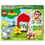 LEGO 10949 DUPLO Tierpflege auf dem Bauernhof Spielzeug für Kleinkinder ab 2 Jahren mit Figuren: Ente, Schwein, Schaf und Katze