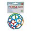 Dohe Educa - Sensorikball für Babys - Leicht und flexibel zu greifen, Neugeborene und Kleinkinder, Durchmesser 9,5 cm, 4 Farben zur visuellen Stimulation, zum Kauen und Spielen, BPA-frei