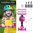 YOLEO 5-in-1 Kinder Roller Scooter mit Abnehmbarer Karikaturkorb Sitz Schubstange Große Räder Bequeme Rückenlehne Höheverstellbare Lenker für Kleinkinder Jungen Mädchen ab 2 Jahre (Rosa)
