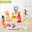 Giant bean Puppenhaus Möbel Holz Set, 85pcs Modernes Puppenhaus mit 6 Zimmern, Puppen Zubehör Spielzeug für Jungen, Mädchen und Kleinkinder 3+ Jahren