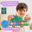 Nene Toys Hungriger Dino, Montessori Holzspielzeug ab 2 Jahren, Farben-Sortierspiel für Kleinkinder, Dinosaurier Lernspielzeug für Jungen und Mädchen 2-3 Jahre, Pädagogisches Vorschulspiel
