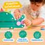 Nene Toys Hungriger Dino, Montessori Holzspielzeug ab 2 Jahren, Farben-Sortierspiel für Kleinkinder, Dinosaurier Lernspielzeug für Jungen und Mädchen 2-3 Jahre, Pädagogisches Vorschulspiel