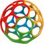 Dohe Educa - Sensorikball für Babys - Leicht und flexibel zu greifen, Neugeborene und Kleinkinder, Durchmesser 9,5 cm, 4 Farben zur visuellen Stimulation, zum Kauen und Spielen, BPA-frei