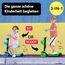 YOLEO 5-in-1 Kinder Roller Scooter mit Abnehmbarer Karikaturkorb Sitz Schubstange PU Räder Bequeme Rückenlehne Höheverstellbare Lenker für Kleinkinder Jungen Mädchen ab 2 Jahre (Grün)