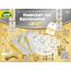 Lena 42666 - Premium Bastelkoffer Gold und Silber mit 1500 Teile, Bastelmaterial mit Glitzer-Moosgummi, Metallic-Papier, Perlen, Edelsteine, Blattgold, Pompon und mehr, für Kinder ab 5 Jahre, Mittel