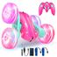 Rodzon Ferngesteuertes Auto Crawler 6 7 8 9+ Jahre Mädchen Spiele RC Auto mit LED Blinken Spielzeug Mädchen Geschenke Kinder Toy 2.4Ghz 4WD 360° Flip RC Car mit 2 Aufladbarer Batterien (Rosa)