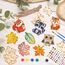 Aragallant 40STK Herbst Basteln fur Kinder, Holz Bastelset Herbst, Mit 4 Stilen Herbst Blätter Deko und Tier Deko, DIY Holz Fensterbilder Basteln für Kinder, Geschenke für Mädchen Jungen Kleinkinder