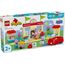 LEGO DUPLO Peppa Pig Supermarkt – Lernspielzeug zur Förderung der Feinmotorik für Mädchen & Jungen ab 2 Jahren – inkl. Geschäft mit Auto und 4 Figuren – Geschenkidee für Kleinkinder – 10434