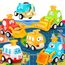 Spielzeugautos zum Zurückziehen für Kleinkinder, Autospielzeug für 1 jährige Jungen, 6 teiliges Autospielzeug, mit Spielmatten Aufbewahrung Spielzeugautos, Geschenke für 1 2 3 jährige Jungen Mädchen