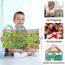 Elfew 2 Stück 3D Stickerbuch Wiederverwendbar für 2-4 Jährige, Puffy Sticker Kinder für Mädchen Jungen, 100+ Puffy Aufkleber Fahrzeuge und Bagger Kinder 2 Jahre, Geschenk 2 Jahre Junge