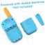 Kearui Spielzeug 3-12 Jahren Junge, Walkie Talkie Kinder 8 Kanal Funkgerät mit LCD Hintergrundbeleuchteter LED-Taschenlampe, 3 Meilen Reichweite für Abenteuer im Freien, Camping, Wandern (Blau-Orange)