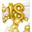 AULE Luftballon Zahl 18 Gold: XXL 101 cm Zahlen Folienballon Geburtstag Gold 81 Jahre 40 Zoll Helium Ballon Zahlenballon für Babyparty Jubiläum Deko