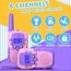 Kearui Spielzeug 3-12 Jahre mädchen Walkie Talkie für Kinder 8 Kanal Funkgerät mit VOX Funktion LED-Taschenlampe, 3 Meilen Reichweite für Abenteuer im Freien, Camping, Wandern (Rosa-Violett)