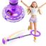 Hot Bee Kinder Blinkender Springring Fußkreisel mit Zähler, Timerzähler, Spielzeug Geschenke für Mädchen 6 7 8 9 10 11 Jahre, Aufladbare Swing Wheel, Weihnachten, Geburtstag Lila
