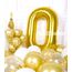 AULE Luftballon Zahl 0 Gold: XXL 101 cm Zahlen Folienballon Geburtstag Gold 0 Jahre 40 Zoll Helium Ballon Zahlenballon für Babyparty Jubiläum Deko