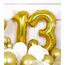 AULE Luftballon Zahl 13 Gold: XXL 101 cm Zahlen Folienballon Geburtstag Gold 31 Jahre 40 Zoll Helium Ballon Zahlenballon für Babyparty Jubiläum Deko