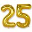 AULE Luftballon Zahl 25 Gold: XXL 101 cm Zahlen Folienballon Geburtstag Gold 52 Jahre 40 Zoll Helium Ballon Zahlenballon für Babyparty Jubiläum Deko