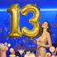 AULE Luftballon Zahl 13 Gold: XXL 101 cm Zahlen Folienballon Geburtstag Gold 31 Jahre 40 Zoll Helium Ballon Zahlenballon für Babyparty Jubiläum Deko