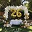 AULE Luftballon Zahl 26 Gold: XXL 101 cm Folienballon Geburtstag Gold 62 Jahre Zahlen 40 Zoll Helium Ballon Kinder Junge Mädchen Zahlenballon für Babyparty Jubiläum Deko