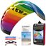 HQ Lenkmatte Lenkdrachen Symphony Beach III 1.8 Rainbow, Zweileiner Matte Drachen für Kinder und Erwachsene, 60x180cm, inkl. 80kp Blendline Schnüre, 2x25m auf Winder mit Schlaufen, Drachen ab 12 Jahre