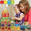 Magnetische Bausteine 48PCS Kinder Magnetbausteine Spielzeug ab 3 4 5 6 Jahre alte Mädchen Junge, Magnetspiel Lernspiele Kinderspielzeug für Kinder im Alter von 3-6, Weihnachten Geburtstagsgeschenke