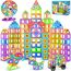 COOLJOYA Magnetische Bausteine 136 Teile, Magnetspiel STEM Magnetbausteine, Montessori Spielzeug ab 3 Jahre, Magnete Kinder ab 3 4 5 6 7 Jahren, Ostern Geschenk für Kinder Jungen Mädchen
