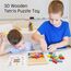 VORHOT Tetris 3D-Puzzle aus Holz, für Kinder, Intelligenz, Puzzle, mit 30 bunten russischen Blockformen, Montessori Puzzle 3 4 5 Jahre, Gehirn mit Kopf, STEM, Lernspiele, Geschenk für Jungen und