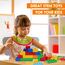HIUME 83-teiliges Set Große Bausteine für Kleinkinder (81 Steine + 2 Grundplatten) | Kompatibel mit Allen großen Marken | Bunte Mischung in 7 Farben | STEM Lernspielzeug ab 3 Jahren
