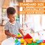 HIUME 83-teiliges Set Große Bausteine für Kleinkinder (81 Steine + 2 Grundplatten) | Kompatibel mit Allen großen Marken | Bunte Mischung in 7 Farben | STEM Lernspielzeug ab 3 Jahren