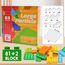 HIUME 83-teiliges Set Große Bausteine für Kleinkinder (81 Steine + 2 Grundplatten) | Kompatibel mit Allen großen Marken | Bunte Mischung in 7 Farben | STEM Lernspielzeug ab 3 Jahren