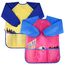 Amaza Malschürze Kinder,2Pcs Wasserdicht Malkittel Kinder 2-8 Jahre mit Ärmeln und 3 Taschen, Klettverschluss Bastelschürze, Kinderkittel Malen fur Schule,Malen,Basteln (Gelb & Rosa)