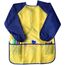 Amaza Malschürze Kinder,2Pcs Wasserdicht Malkittel Kinder 2-8 Jahre mit Ärmeln und 3 Taschen, Klettverschluss Bastelschürze, Kinderkittel Malen fur Schule,Malen,Basteln (Gelb & Rosa)