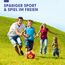 hahaland Fußball Spielzeug Mit Ballpumpe und Netz, Fussball Kinder Ball für das Training Drinnen Draußen, Größe 3 Dinosaurier Geschenke für 3 4 5 6 7 8 Jahre alt Kinder Junge Mädchen