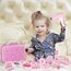 GAGAKU Holz Kinderschminke Set Mädchen Schminkkoffer Kinder 16-teiliges Schminke Friseur Beauty Set Frisierkoffer Spielzeug für Kinder Holzschminke Geburtstagsgeschenk ab 3 4 5 6 7 Jahre