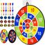 Dartscheibe Für Kinder Outdoor Spiele 29" (73 cm) Garten Spielzeug ab 3 4 5 6 7 8 9 Jahre Hängendes Klett Dart Wurfspiel Geschenk Mädchen Junge Mit 12 Klettbällen 12 Klettdarts 2 Haken