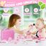GAGAKU Holz Kinderschminke Set Mädchen Schminkkoffer Kinder 16-teiliges Schminke Friseur Beauty Set Frisierkoffer Spielzeug für Kinder Holzschminke Geburtstagsgeschenk ab 3 4 5 6 7 Jahre